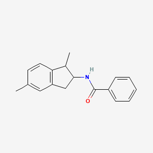 molecular formula C18H19NO B11852500 N-(1,5-Dimethyl-2,3-dihydro-1H-inden-2-yl)benzamide CAS No. 61957-45-7