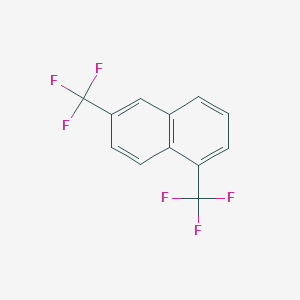 molecular formula C12H6F6 B11852536 1,6-Bis(trifluoromethyl)naphthalene 