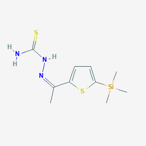 molecular formula C10H17N3S2Si B11852543 2-(1-(5-(Trimethylsilyl)thiophen-2-yl)ethylidene)hydrazinecarbothioamide 