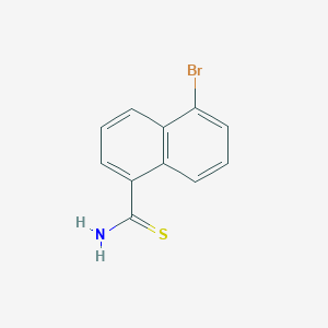 molecular formula C11H8BrNS B11852563 5-Bromonaphthalene-1-carbothioamide 