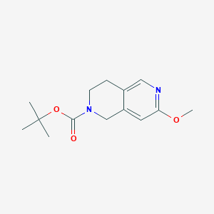 molecular formula C14H20N2O3 B11852569 tert-Butyl 7-methoxy-3,4-dihydro-2,6-naphthyridine-2(1H)-carboxylate 
