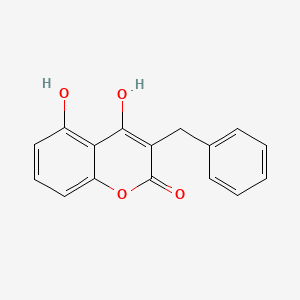 molecular formula C16H12O4 B11852588 4,5-Dihydroxy-3-(phenylmethyl)-2H-chromen-2-one CAS No. 1795-39-7