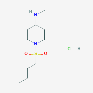 molecular formula C10H23ClN2O2S B11852591 1-(butylsulfonyl)-N-methylpiperidin-4-amine hydrochloride 