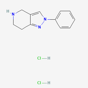 molecular formula C12H15Cl2N3 B11852595 2-phenyl-4,5,6,7-tetrahydro-2H-pyrazolo[4,3-c]pyridine dihydrochloride 