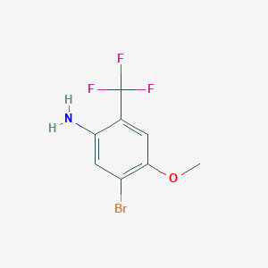 molecular formula C8H7BrF3NO B11852630 5-Bromo-4-methoxy-2-(trifluoromethyl)aniline 