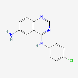molecular formula C14H11ClN4 B11852638 N4-(4-Chlorophenyl)quinazoline-4,6-diamine 