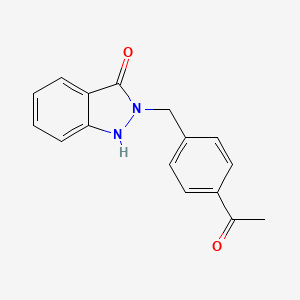 molecular formula C16H14N2O2 B11852648 2-(4-Acetylbenzyl)-1H-indazol-3(2H)-one CAS No. 89438-62-0