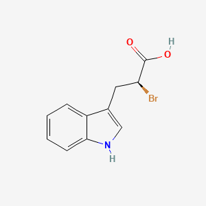 molecular formula C11H10BrNO2 B11852660 (S)-2-Bromo-3-(1H-indol-3-yl)propanoic acid 