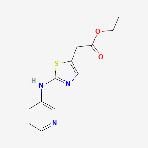 molecular formula C12H13N3O2S B11852661 Ethyl 2-(2-(pyridin-3-ylamino)thiazol-5-yl)acetate 