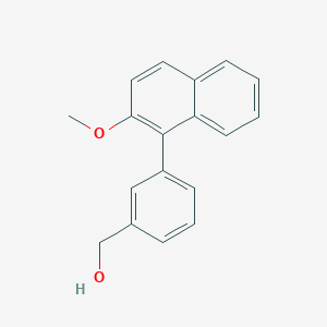 molecular formula C18H16O2 B11852801 (3-(2-Methoxynaphthalen-1-yl)phenyl)methanol 