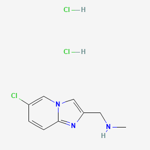 molecular formula C9H12Cl3N3 B11852807 1-(6-chloroimidazo[1,2-a]pyridin-2-yl)-N-methylmethanamine dihydrochloride 