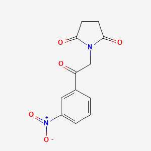 molecular formula C12H10N2O5 B11852811 1-(2-(3-Nitrophenyl)-2-oxoethyl)pyrrolidine-2,5-dione 