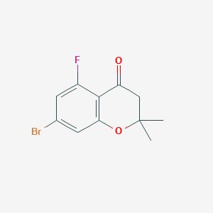 molecular formula C11H10BrFO2 B11852819 7-Bromo-5-fluoro-2,2-dimethylchroman-4-one CAS No. 1427501-50-5