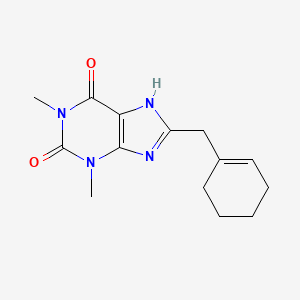 molecular formula C14H18N4O2 B11852830 Theophylline, 8-(1-cyclohexen-1-ylmethyl)- CAS No. 74039-69-3