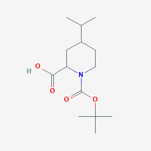 molecular formula C14H25NO4 B11852838 1-(tert-Butoxycarbonyl)-4-isopropylpiperidine-2-carboxylic acid 