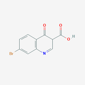 molecular formula C10H6BrNO3 B11852854 7-Bromo-3,4-dihydro-4-oxoquinoline-3-carboxylic acid 