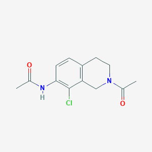 molecular formula C13H15ClN2O2 B11852870 N-(2-Acetyl-8-chloro-1,2,3,4-tetrahydroisoquinolin-7-yl)acetamide CAS No. 61563-35-7