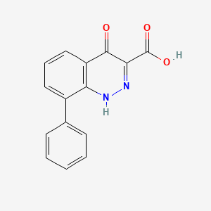 molecular formula C15H10N2O3 B11852874 4-Oxo-8-phenyl-1,4-dihydrocinnoline-3-carboxylic acid 