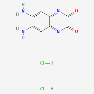 molecular formula C8H8Cl2N4O2 B11852896 6,7-Diaminoquinoxaline-2,3-dione dihydrochloride 