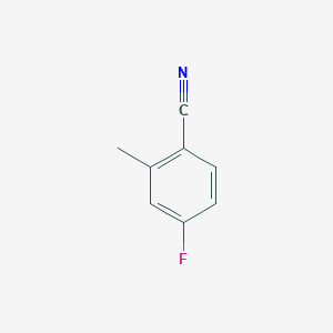 molecular formula C8H6FN B118529 4-Fluoro-2-methylbenzonitrile CAS No. 147754-12-9