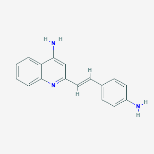 molecular formula C17H15N3 B11852938 2-(4-Aminostyryl)quinolin-4-amine 
