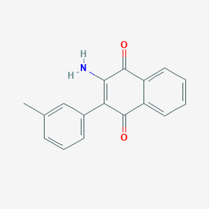 molecular formula C17H13NO2 B11852971 2-Amino-3-(3-methylphenyl)naphthalene-1,4-dione CAS No. 915372-69-9