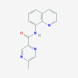 molecular formula C15H12N4O B11852976 5-Methyl-N-(8-quinolinyl)-2-pyrazinecarboxamide 
