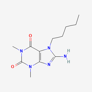 molecular formula C12H19N5O2 B11852991 8-Amino-1,3-dimethyl-7-pentyl-1H-purine-2,6(3H,7H)-dione 