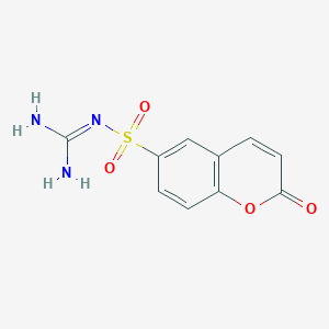molecular formula C10H9N3O4S B11852998 N-Carbamimidoyl-2-oxo-2H-chromene-6-sulfonamide 