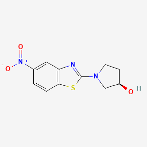 molecular formula C11H11N3O3S B11853009 (R)-1-(5-nitrobenzo[d]thiazol-2-yl)pyrrolidin-3-ol 