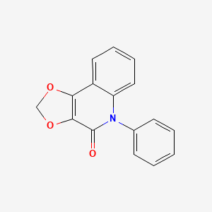 molecular formula C16H11NO3 B11853025 1,3-Dioxolo[4,5-c]quinolin-4(5H)-one, 5-phenyl- CAS No. 62439-80-9