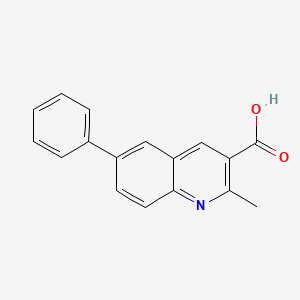molecular formula C17H13NO2 B11853033 2-Methyl-6-phenylquinoline-3-carboxylic acid 