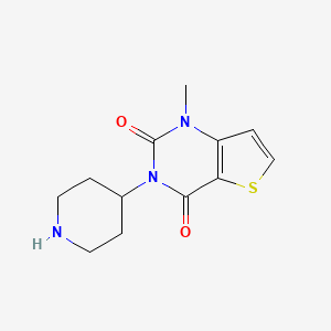 molecular formula C12H15N3O2S B11853074 1-Methyl-3-(piperidin-4-yl)thieno[3,2-d]pyrimidine-2,4(1H,3H)-dione 