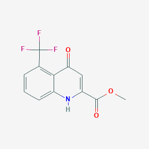molecular formula C12H8F3NO3 B11853094 Methyl 4-oxo-5-(trifluoromethyl)-1,4-dihydroquinoline-2-carboxylate 