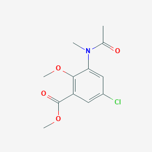 molecular formula C12H14ClNO4 B11853106 Methyl 5-chloro-2-methoxy-3-(N-methylacetamido)benzoate CAS No. 177212-83-8