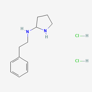 molecular formula C12H20Cl2N2 B11853109 2-Phenyl-2-(Pyrrolidin-1-Yl)Ethan-1-Amine Dihydrochloride 