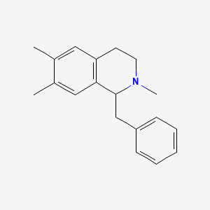 molecular formula C19H23N B11853159 1-Benzyl-2,6,7-trimethyl-1,2,3,4-tetrahydroisoquinoline CAS No. 683811-63-4