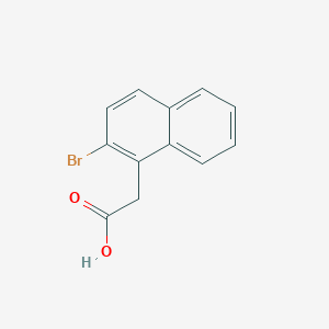 molecular formula C12H9BrO2 B11853190 2-(2-Bromonaphthalen-1-yl)acetic acid 