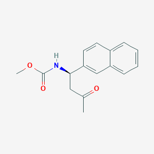 molecular formula C16H17NO3 B11853197 Methyl [(1R)-1-(naphthalen-2-yl)-3-oxobutyl]carbamate CAS No. 865086-38-0