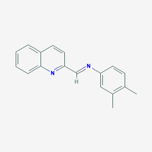 molecular formula C18H16N2 B11853210 3,4-Dimethyl-N-(quinolin-2-ylmethylene)aniline CAS No. 88346-85-4