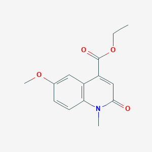 molecular formula C14H15NO4 B11853228 Ethyl 6-methoxy-1-methyl-2-oxo-1,2-dihydroquinoline-4-carboxylate 