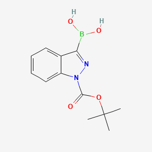 molecular formula C12H15BN2O4 B11853247 (1-(tert-Butoxycarbonyl)-1H-indazol-3-yl)boronic acid 