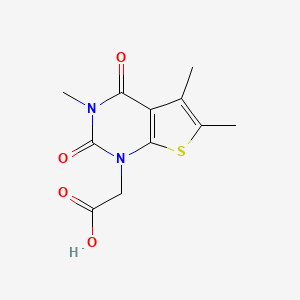 molecular formula C11H12N2O4S B11853261 2-(3,5,6-Trimethyl-2,4-dioxo-3,4-dihydrothieno[2,3-d]pyrimidin-1(2H)-yl)acetic acid 