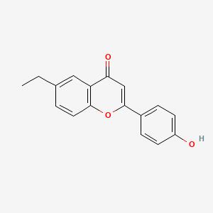 molecular formula C17H14O3 B11853265 6-Ethyl-4'-hydroxyflavone CAS No. 288401-02-5