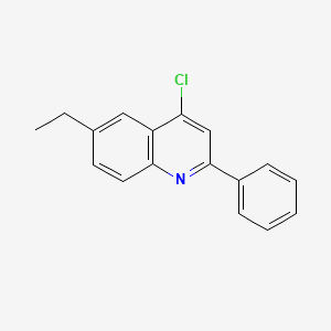 molecular formula C17H14ClN B11853348 4-Chloro-6-ethyl-2-phenylquinoline CAS No. 1155603-90-9