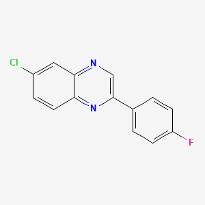 molecular formula C14H8ClFN2 B11853371 6-Chloro-2-(4-fluorophenyl)quinoxaline 