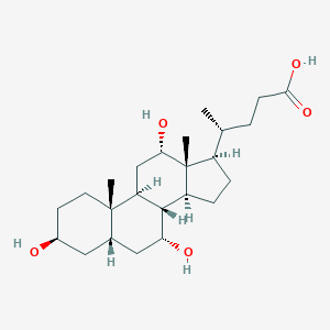 molecular formula C₂₄H₄₀O₅ B118534 3beta,7alpha,12alpha-Trihydroxy-5beta-cholan-24-oic Acid CAS No. 3338-16-7