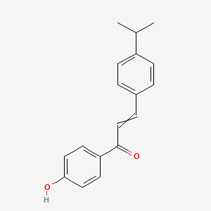 molecular formula C18H18O2 B11853410 1-(4-Hydroxyphenyl)-3-(4-propan-2-ylphenyl)prop-2-en-1-one 