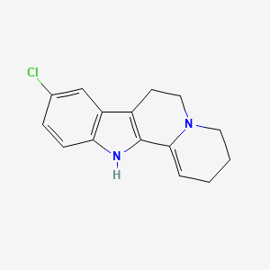 molecular formula C15H15ClN2 B11853429 9-Chloro-2,3,4,6,7,12-hexahydroindolo[2,3-a]quinolizine CAS No. 62933-24-8