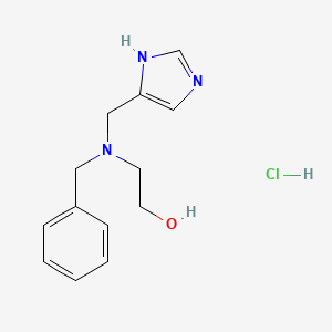 molecular formula C13H18ClN3O B11853566 2-(((1H-Imidazol-4-yl)methyl)(benzyl)amino)ethanol hydrochloride CAS No. 1082734-78-8